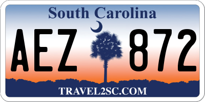 SC license plate AEZ872