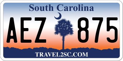 SC license plate AEZ875