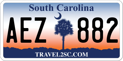SC license plate AEZ882