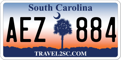 SC license plate AEZ884