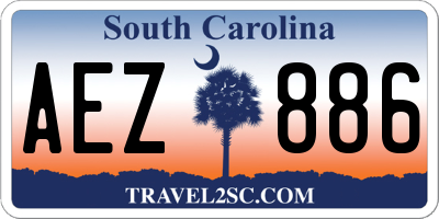 SC license plate AEZ886
