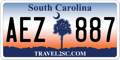 SC license plate AEZ887