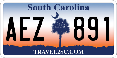 SC license plate AEZ891