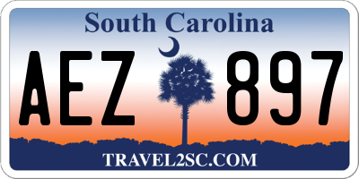 SC license plate AEZ897