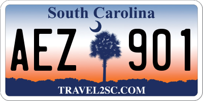 SC license plate AEZ901