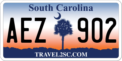 SC license plate AEZ902