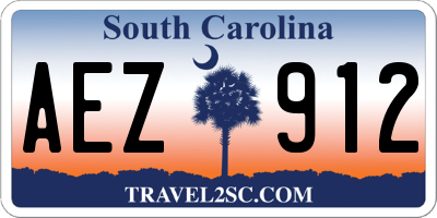 SC license plate AEZ912