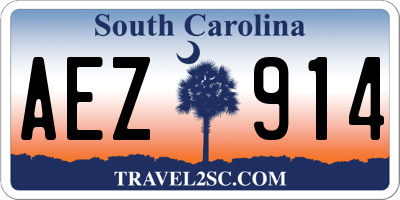 SC license plate AEZ914