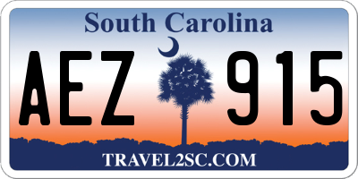 SC license plate AEZ915