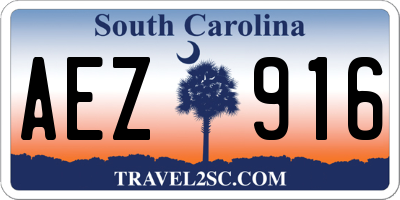 SC license plate AEZ916