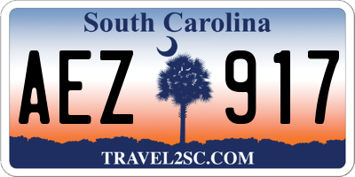 SC license plate AEZ917