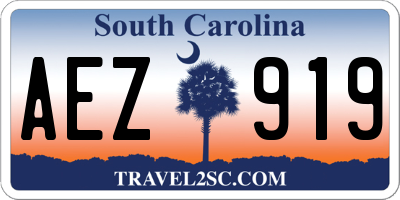 SC license plate AEZ919