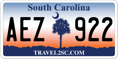 SC license plate AEZ922