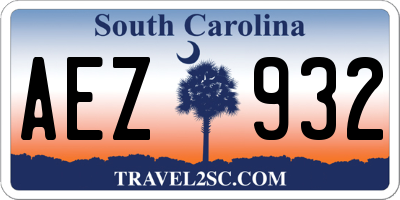 SC license plate AEZ932
