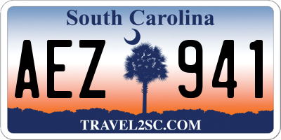 SC license plate AEZ941