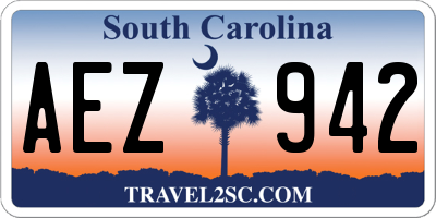 SC license plate AEZ942