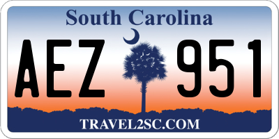 SC license plate AEZ951