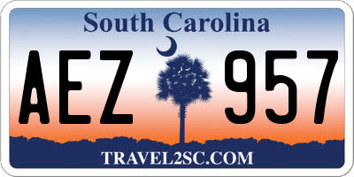 SC license plate AEZ957
