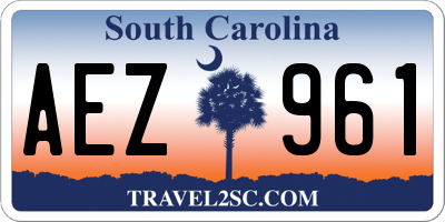 SC license plate AEZ961