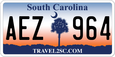 SC license plate AEZ964
