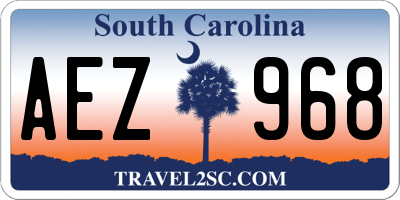 SC license plate AEZ968