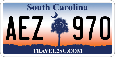 SC license plate AEZ970