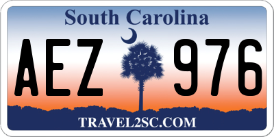 SC license plate AEZ976