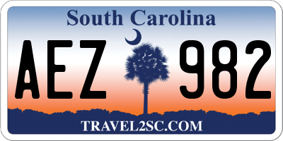 SC license plate AEZ982
