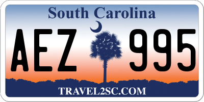 SC license plate AEZ995