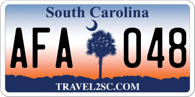 SC license plate AFA048