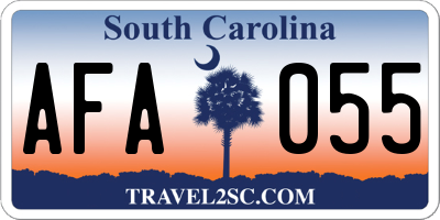 SC license plate AFA055