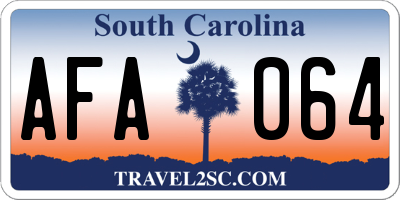 SC license plate AFA064