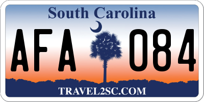SC license plate AFA084