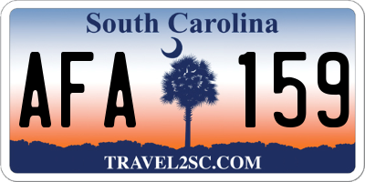 SC license plate AFA159