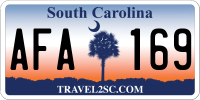 SC license plate AFA169