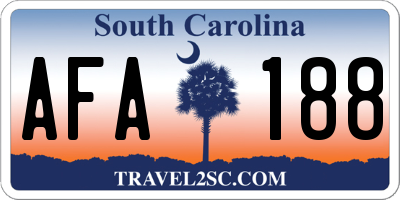 SC license plate AFA188