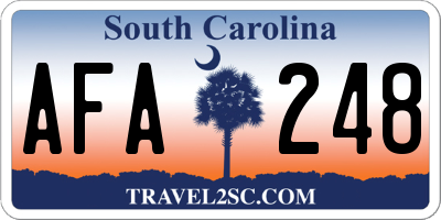 SC license plate AFA248