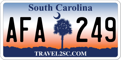 SC license plate AFA249