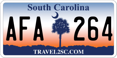 SC license plate AFA264