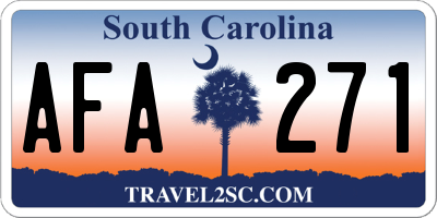 SC license plate AFA271