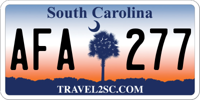 SC license plate AFA277
