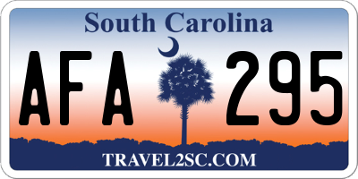 SC license plate AFA295