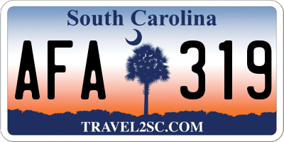 SC license plate AFA319