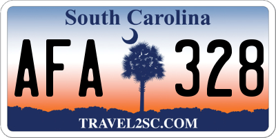 SC license plate AFA328