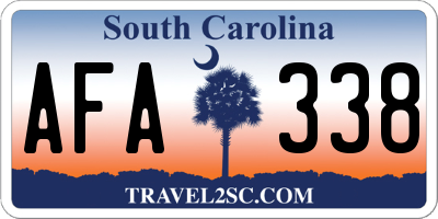 SC license plate AFA338