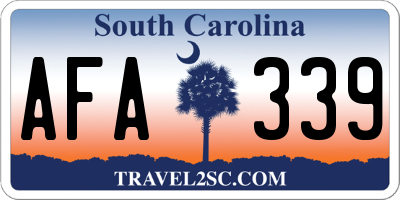 SC license plate AFA339
