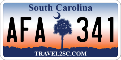 SC license plate AFA341