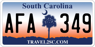 SC license plate AFA349