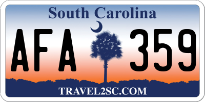 SC license plate AFA359