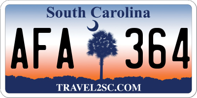 SC license plate AFA364
